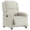 vidaXL Poltrona de massagens reclin&aacute;vel veludo cor creme