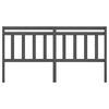 vidaXL Cabeceira de cama 206x4x100 cm pinho maci&ccedil;o cinzento