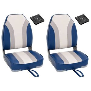 vidaXL Cadeiras para barco dobr&aacute;veis 2 pcs com encosto alto