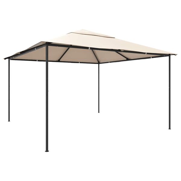 vidaXL Gazebo tenda com toldo 4x4 m a&ccedil;o bege