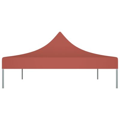 vidaXL Teto para tenda de festas 4,5x3 m 270 g/m² terracota