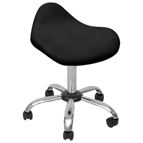 vidaXL Cadeira de Spa Preto 50 x 50 x (58,5-74,5) cm Couro Artificial