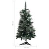 vidaXL Árvore de Natal artificial c/ suporte 90 cm PVC verde e branco