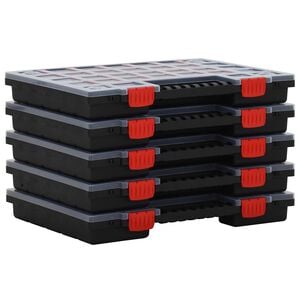 vidaXL Caixas de arruma&ccedil;&atilde;o 5 pcs polipropileno 40x30x5 cm