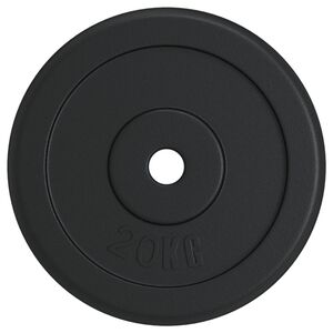vidaXL Disco de muscula&ccedil;&atilde;o 20 kg ferro fundido