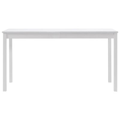 vidaXL Mesa de jantar 140x70x73 cm madeira de pinho branco