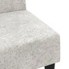 vidaXL Sof&aacute;-cama 2 lugares com banco tecido de microfibra cinza-claro