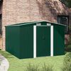 vidaXL Abrigo de jardim 257x298x178 metal verde
