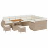 vidaXL Conjunto de Sof&aacute; de Jardim 12 unid. Bege vime PE