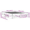 vidaXL Estrutura de cama 135x190 cm derivados de madeira preto