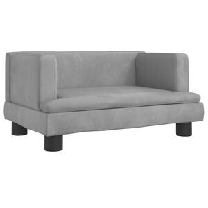 vidaXL Cama para c&atilde;es 60x40x30 cm veludo cinzento-claro