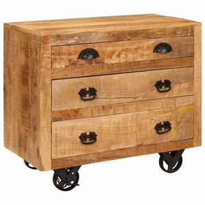 vidaXL Arm&aacute;rio lateral com gaveta Castanho 70 x 38 x 63 cm