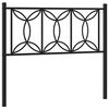 vidaXL Cabeceira de substitui&ccedil;&atilde;o 107 cm metal preto