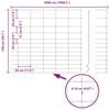 vidaXL Cerca de campo Prateado 50 x 1,5 m A&ccedil;o galvanizado