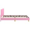 vidaXL Estrutura de Cama Infantil com Cabeceira Rosa 90 x 190 cm