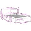 vidaXL Estrutura da Cama com cabeceira Branco 120 x 190 cm