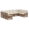 vidaXL Conjunto de Sof&aacute; de Jardim 9 unid. Bege vime PE