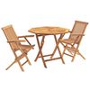 vidaXL Conjunto de Bistro de Jardim Dobr&aacute;vel de 3 Pe&ccedil;as 3 unid.