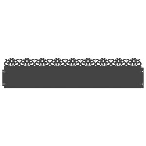 vidaXL Delimitadores de relvado 10 unid. 103 x 0,05 x 22 cm A&ccedil;o Preto