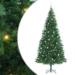 vidaXL &Aacute;rvore de Natal Artificial Verde 300 cm PVC, Metal e Pl&aacute;stico