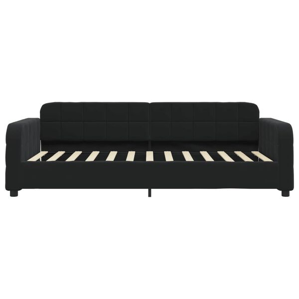vidaXL Sof&aacute;-cama 90x200 cm veludo preto
