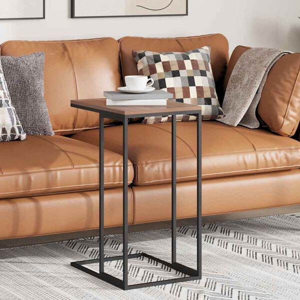 vidaXL Mesa de centro 40x30x59 cm derivados de madeira preto