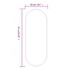 vidaXL Espelho de parede 50x20 cm oval preto