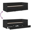 vidaXL Sofá-cama com gavetas sem colchão 90x190 cm preto