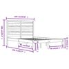 vidaXL Estrutura cama pequena casal 120x190 cm pinho maciço branco
