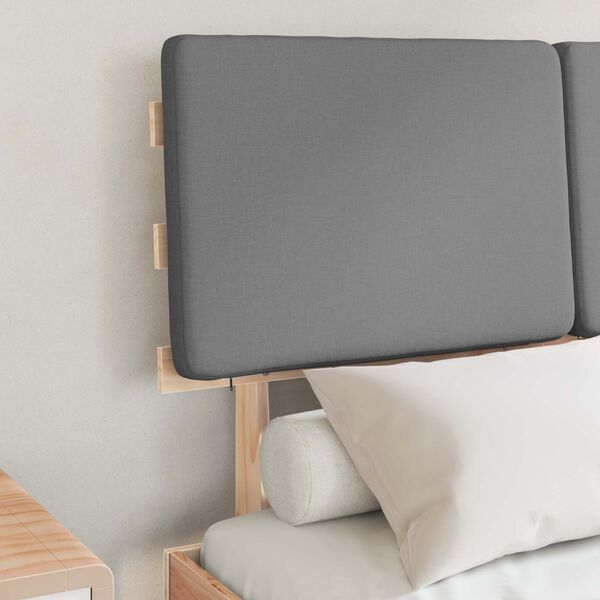 vidaXL Estrutura de Cama com Cabeceira Estofada Cinzento-claro