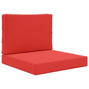 vidaXL Almofada para Sof&aacute; Externo 2 pcs Vermelho Poli&eacute;ster