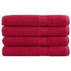 vidaXL Toalhas de sauna premium SOLUND 4pcs 80x200cm 600 gsm vermelho