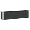 vidaXL Canteiro de jardim elevado Preto 150 x 30 x 36 cm alu.