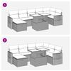 vidaXL 8 pcs conjunto sof&aacute;s jardim com almofad&otilde;es vime PE/ac&aacute;cia castanho