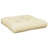 vidaXL Almofad&atilde;o m&oacute;veis paletes 60x61,5x10 cm tecido creme