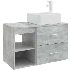 vidaXL Conjunto de M&oacute;veis para Banheiro 2 unid. Cinzento Cimento