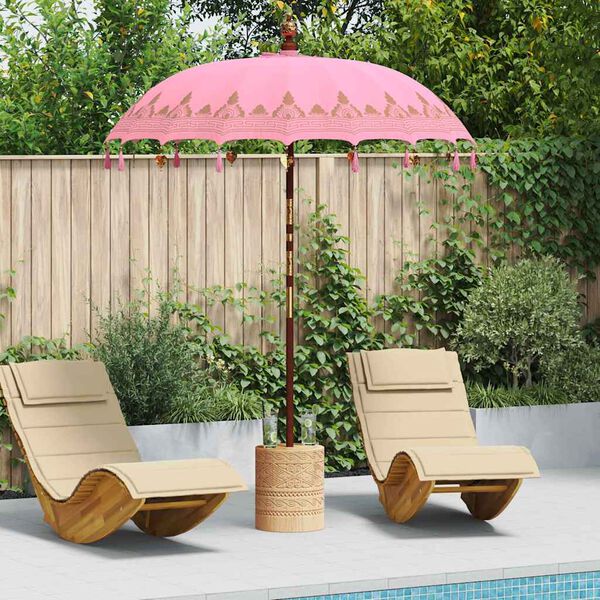vidaXL Parasol Balin&ecirc;s Rosa 185 x 185 x 260 cm