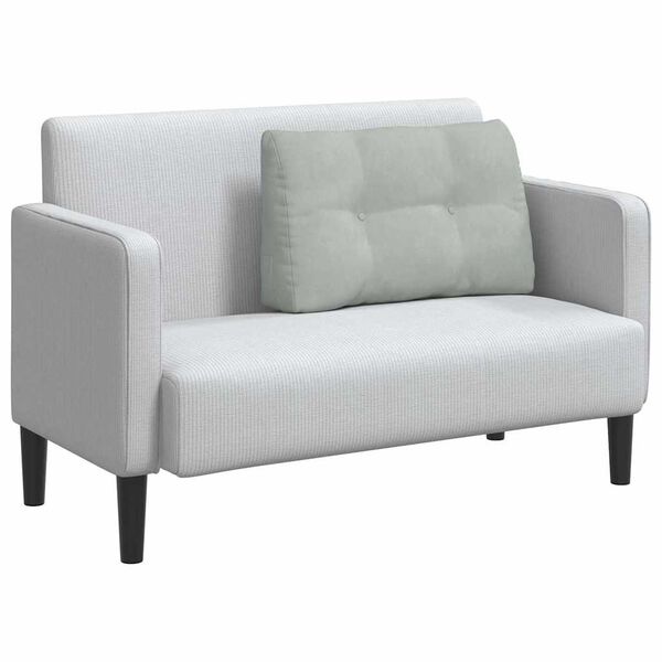 vidaXL Travesseiro para Costas Cinzento-claro 80 x 24 x 50 cm Veludo