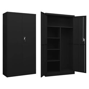 vidaXL Cacifo 90x40x180 cm a&ccedil;o preto