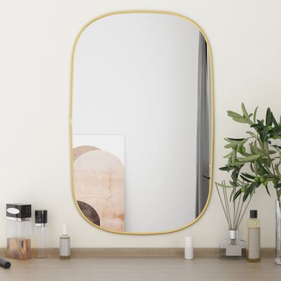 vidaXL Espelho de parede 70x45 cm dourado