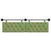 vidaXL Cabeceira Suspensa Verde Claro 170 x 55 x 7 cm Veludo