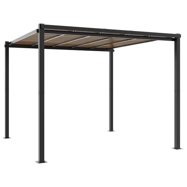 vidaXL Gazebo de jardim 3x3 m alum&iacute;nio antracite