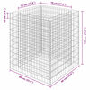 vidaXL Canteiro elevado/cesto gabi&atilde;o 90x90x100 cm a&ccedil;o galvanizado