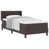 vidaXL Cama Box com cabeceira Manual Marrom Escuro 200 x 100 cm tecido