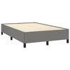 vidaXL Cama box spring c/ colch&atilde;o e LED 120x190 cm tecido cinza-escuro