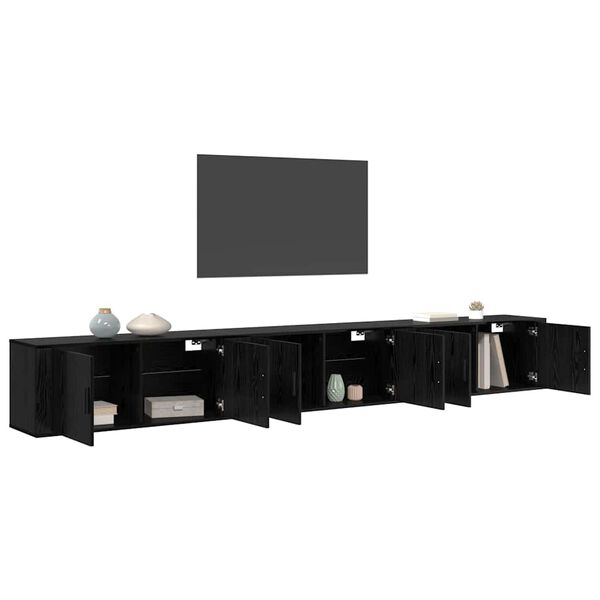 vidaXL Conjunto de Arm&aacute;rio de TV montado na parede 3 pcs