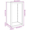vidaXL Rack de lenha 60x40x100 cm a&ccedil;o resistente &agrave;s intemp&eacute;ries