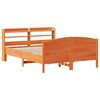 VidaXL Cama sem colch&atilde;o 140x190 cm pinho maci&ccedil;o castanho-mel