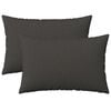 vidaXL Capa almofada 2 pcs HEERLEN Cinzento-Escuro 30 x 50 cm