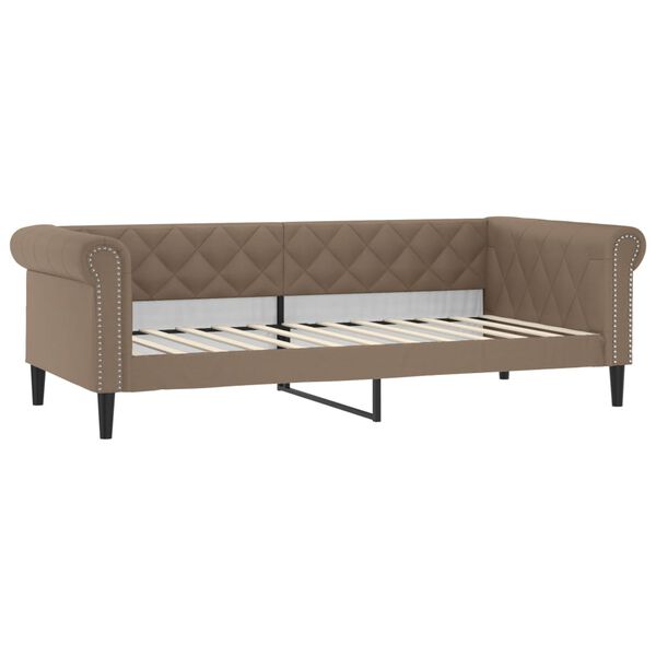 vidaXL Sof&aacute;-cama 80x200 cm couro artificial cor cappuccino